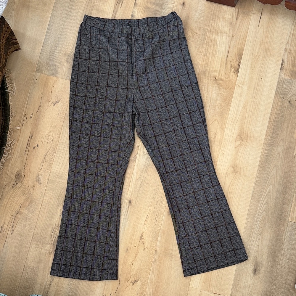 Wild Fable Black and Brown Plaid Boot Cut Pants